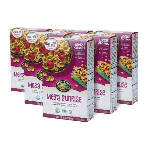 10.6 (Pack 6), 4g Nature's Path Organic Gluten Free Mesa Sunrise Flakes Cereal, Ounce of Non-GMO, Heart Healthy, High