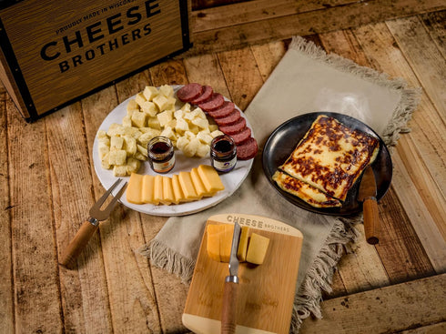 4 Pack Cheese Bros. Golden Baked Bliss Cheese | Made in Wisconsin | Heat & Eat | Fresh & Crispy |
