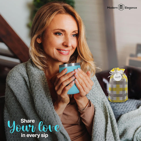 Set Tea Gift for Women & Men Includes Assorted Teas, Elegant Mug & Honey (Teal)