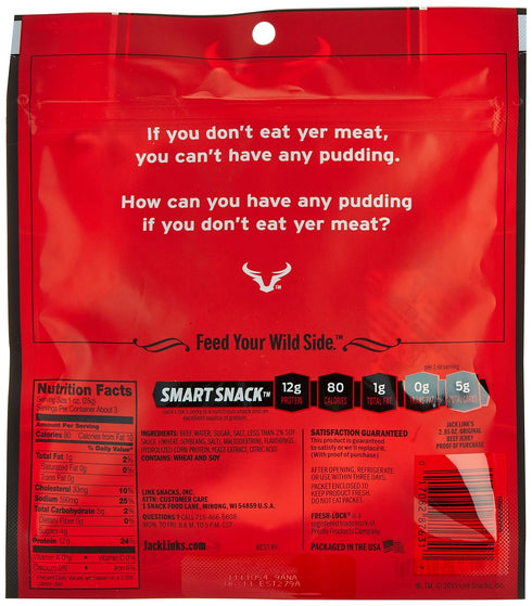 2.85-Ounce (Pack 4) Jack Link's Meat Snacks Beef Jerky, Original