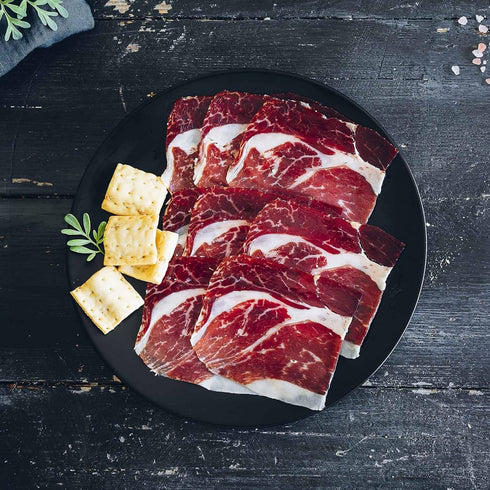 100% 100% (2 Oz (1) ACORN-FED IBERICO HAM // JAMON IBERICO DE BELLOTA each) BY COVAP