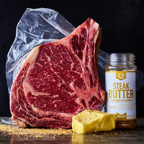 Lillie’s Q Steak Butter Seasoning, All-In-One with Butter, Garlic, Salt & Black Pepper, 6 oz
