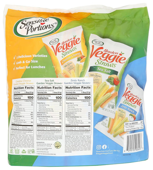 Pack, 18ct (Pack 1) Sensible Portions Garden Veggie Snacks - Veggie Straws Variety Polybag
