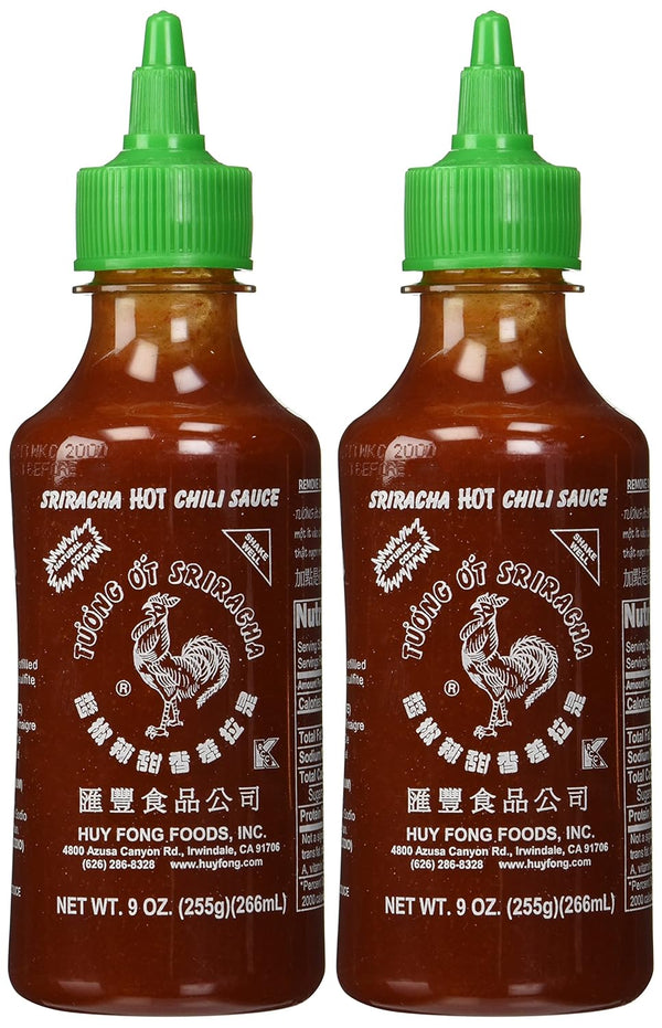 Huy Fong , Sriracha Hot Chili Sauce, 9 Ounce Bottle (2 Pack)