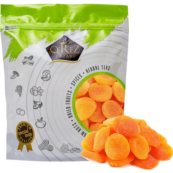 Cerez Pazari Dried Apricots Extra Jumbo Size, Turkish Premium Quality, Healthy Snack