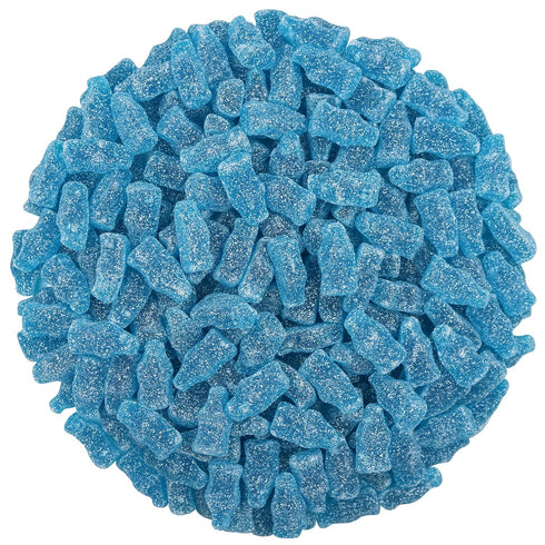 FirstChoiceCandy Sour Mini Gummy Soda Bottles (Blue Raspberry, 2 Pound)