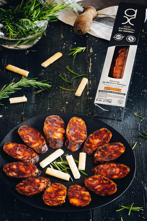 100% Pure Iberico de Bellota Acorn Fed Chorizo, 6 oz, Nitrates & Nitrites Free