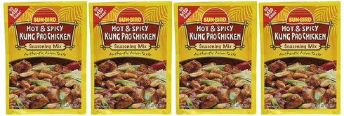 Sun-Bird HOT & SPICY KUNG PAO CHICKEN Asian Seasoning Mix, 4-pack, .87oz