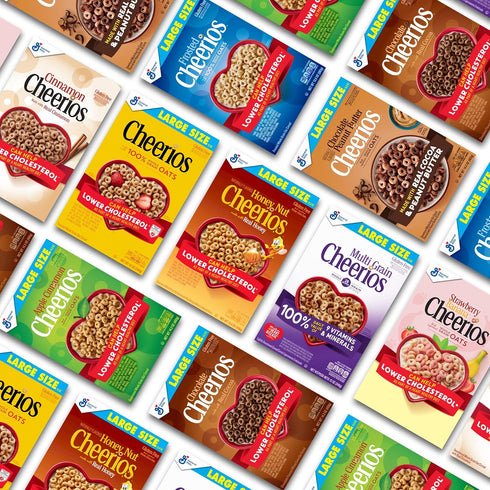 13.5 OZ (Pack 2) Cheerios Frosted Cheerios Heart Healthy Cereal, Gluten Free Cereal With Whole Grain Oats, Large Size