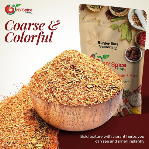 1 NY Spice Shop Burger Blast Seasoning - Pound Bold Spice Blend for Burgers Fries Grilled Meats & More - All-Purpose
