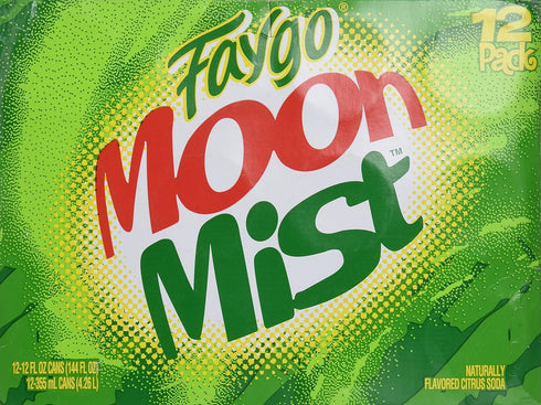 12 Pack 12-oz. Faygo - Moon Mist Soda - of Cans