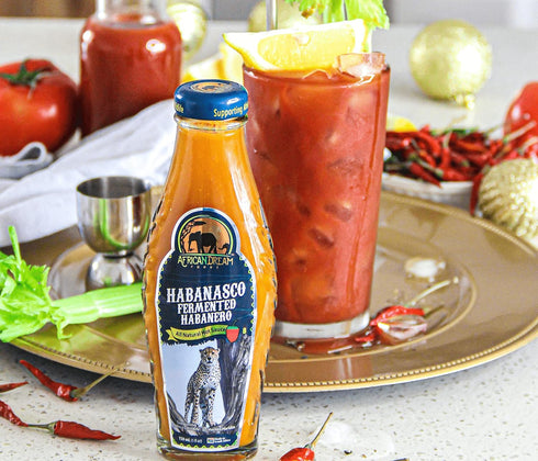 Habanasco Fermented Habanero Hot Sauce, 5 fl oz Glass Bottle by African Dream Foods | All-Natural Vinegar
