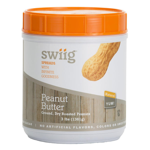swiig Natural Creamy Peanut Butter, 100% Dry Roasted Peanuts, No Added Sugar
