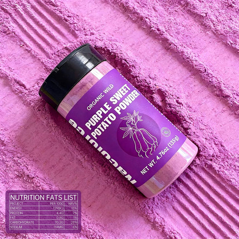 100% (4.76oz) Organic Freeze-Dried Purple Sweet Potato Powder | No Sugar Added: Natural Food Coloring & Flavor