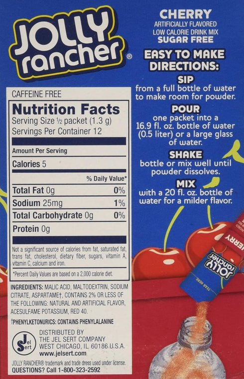 Jolly Rancher Sugar-Free Cherry Drink Mix by