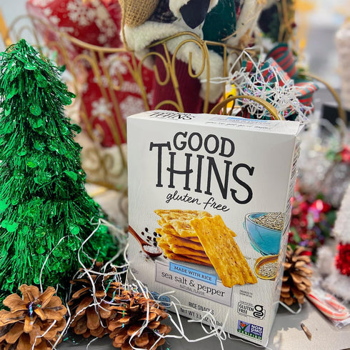 GOOD THINS Sea Salt & Pepper Rice Snacks, Gluten Free Crackers, 3.5 oz