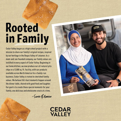 Pack 180g (Pack 6) 100% Cedar Valley Pita Chips Variety | of | Seed Oil Free, Cooked in Coconut Oil | Crisp, Golden