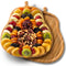 A Gift Inside Festive Dried Fruit and Nuts on Bamboo Pear Shaped