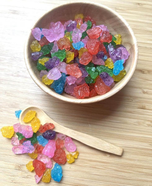 SweetGlob 1 Old Fashioned Large Rock Sugar Candy Gems, Lump Sugar Rock Crystals (Assorted Flavors, Pound)