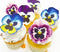 Sugar Robot - Edible Pansies for cake decorating - Small Size -