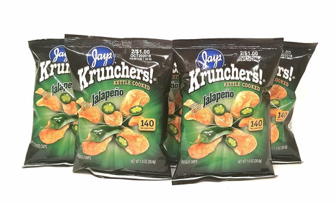 JAY'S EQUIPMENT SEAT COVERS PROTECT YOUR SEATS JAY'S KRUNCHERS Jalapeno Potato Chips A Chicago Original 5 Pack 1 oz