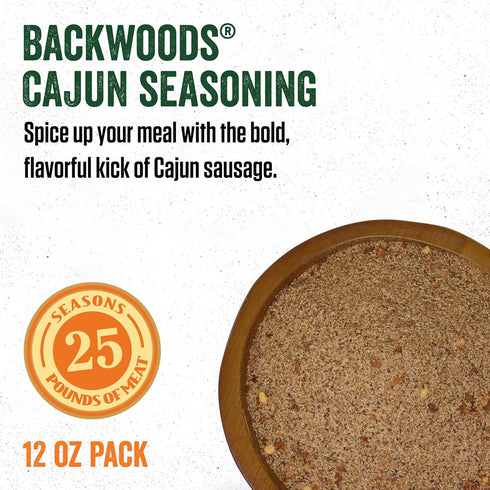 LEM Products Backwoods Cajun Fresh Sausage Seasoning - Ideal for Wild Game & Domestic Meat, 12 Ounce Packet