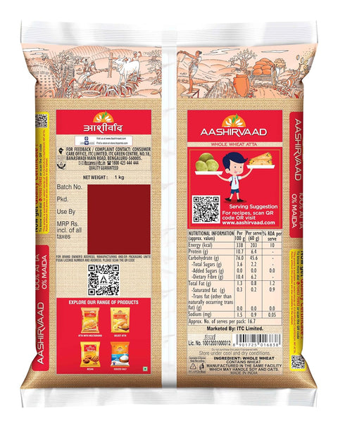 Aashirvaad 1kg Pack Superior MP Atta