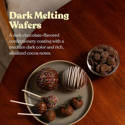 2 Cambie Dark Chocolate Wafers, Melting Chocolate Candy Melts - Pounds Baking Dark Chocolate For Dipping Chocolate