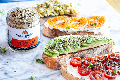 2.5 oz. 2 Pack Barnacle Foods Everything Bagel Kelp Seasoning | | Classic Bagel Topper | Great for Meat, Tempura