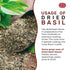 Spicy World 7oz (200g) Dried Basil Leaves - Natural, Non-GMO, Vegan, Ayurveda Herb - by