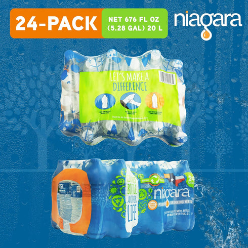 NIAGARA 16.9 Oz 24 Count Pack Purified Drinking Water, Fl Bottles