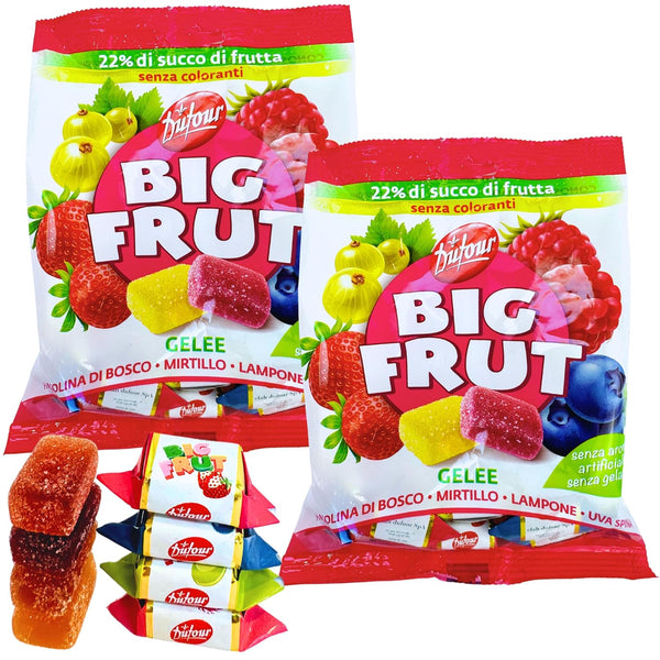 Dufour Big Frut Italian Berry Jelly Candy from Italy 5.29 oz. (150g)(Pack of