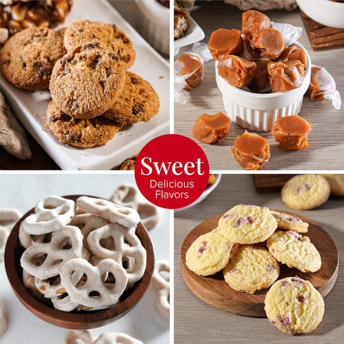 Set Broadway Basketeers Thank You Gift Tower Gourmet Chocolate Cookies & Sweets Snack Tower Thank You Gift Box