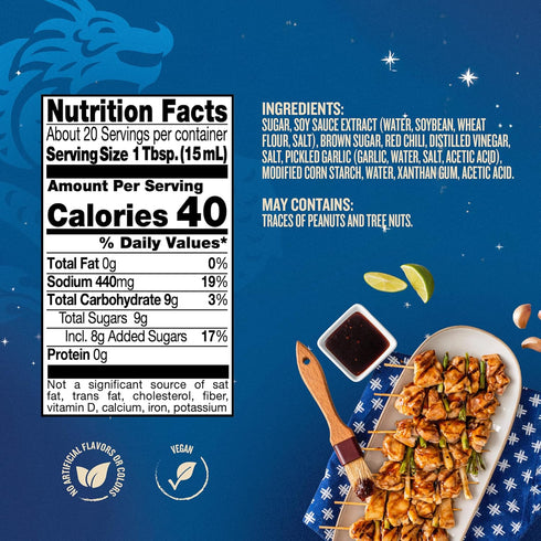 10.5oz (Pack 6) Blue Dragon Spicy Teriyaki Sauce - of - No Artificial Colors Or Flavors - Made With Soy Sauce & Red