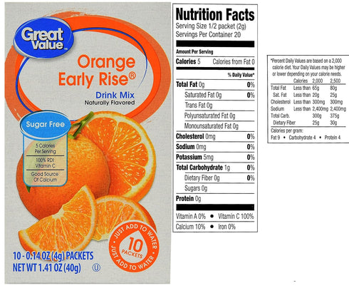 Great Value 3-Box 3-Pack) Low Calorie Sugar-Free Drink Mixes Variety Fruit Flavor Bundle (Cherry,Grape,Orange Early