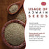Spicy World 5 LB 100% Ajwain Seeds Bulk Jar - Carom Seeds, Bishops, Natural, Premium Quality - Great for Tea, Breads