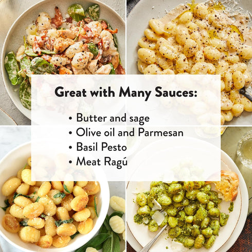 16 (4 Pack) DeLallo Gluten Free Gnocchi Pasta, Ounce Box, Non-GMO, Made with Potato and Rice Flour, Vegan