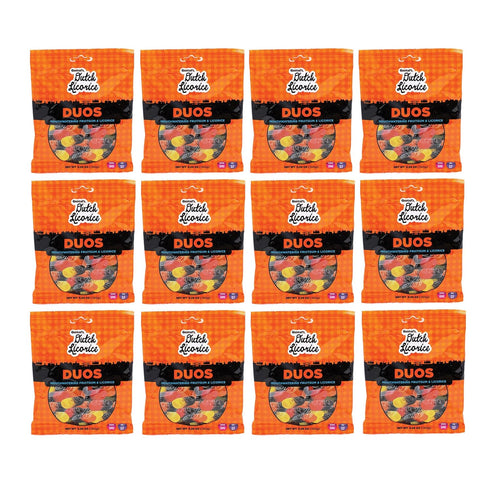 Gustaf's Licorice Duo's Pack of 12 (5.29 oz Bag) Two-Toned Licorice Delights