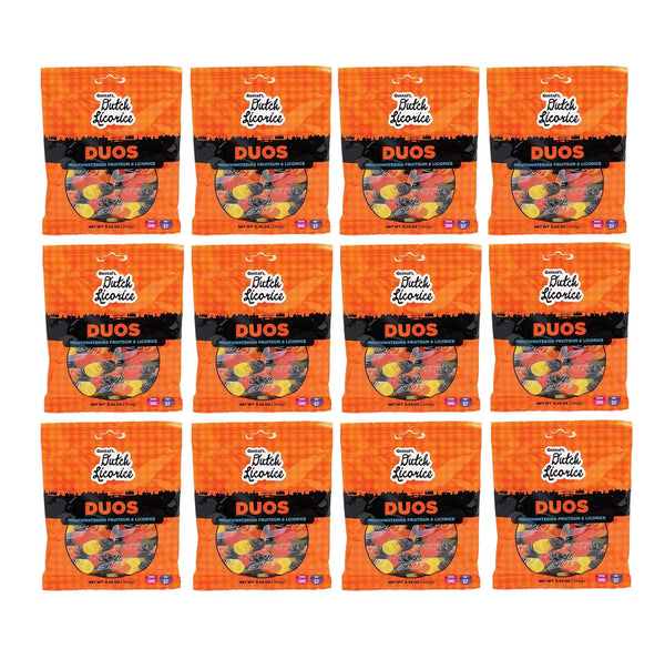 Gustaf's Licorice Duo's Pack of 12 (5.29 oz Bag) Two-Toned Licorice Delights