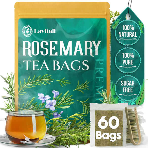 LaVitali , Rosemary Leaves Tea Bags | 60 bags, 100% Pure Herbal Tea