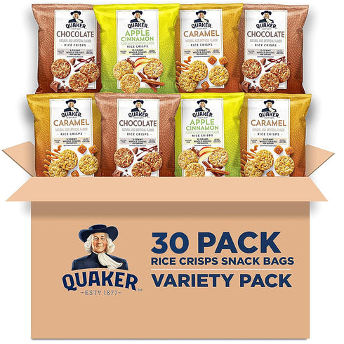 Quaker Rice Crisps, Gluten Free, 3 Flavor Sweet Variety Mix, 0.91oz Bags