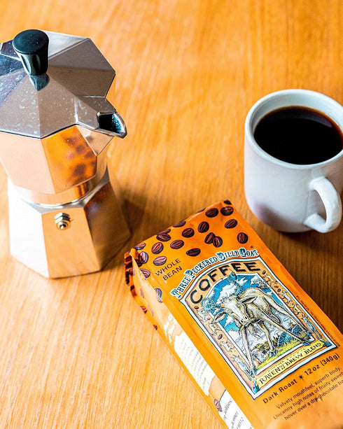 Pack 3 12oz Raven's Brew Whole Bean Coffee Variety - Delicious Flavors - Three Peckered Billy Goat, Deadman's Reach