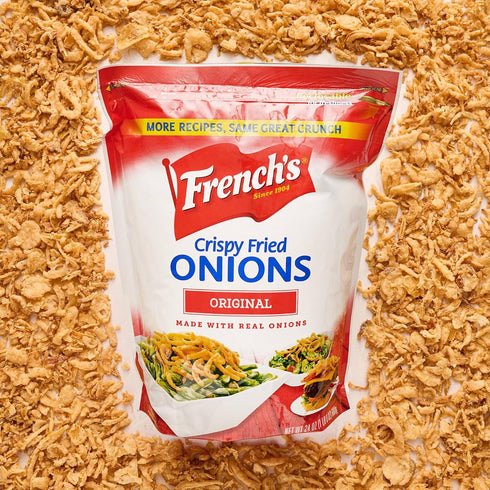 24 oz 24 French's Original Crispy Fried Onions, - One Ounce Bag of Crunchy Fried Onions to Sprinkle on Salads