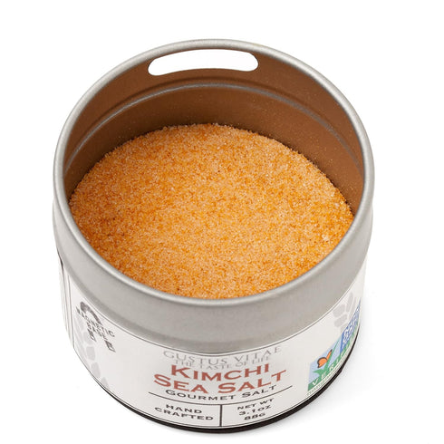Kimchi Sea Salt - Authentic Gourmet Infused Sea Salt - Non-GMO, Sustainable, Grown in USA, All Natural - 3.1 Oz Net