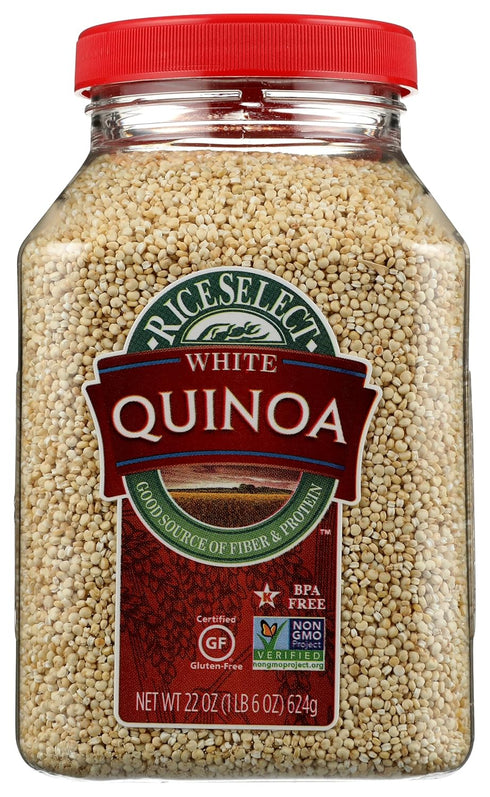 RiceSelect White Quinoa, Premium Gluten-Free Seed, Star-K Kosher, and Non-GMO Quinoa, 22-Ounce