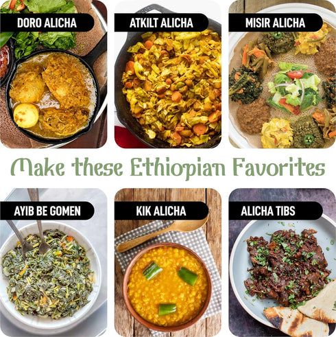 2oz Brundo Ethiopian Spice Company | Alicha Kimem | Mild Ethiopian Spice Blend | Used to Make Kik Alicha and Doro