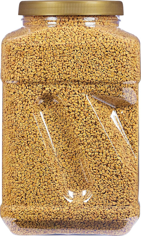 128oz (8lbs) 3.62kg Rani Fenugreek (Methi) Seeds Whole Bulk PET Jar, Trigonella foenum graecum ~ All Natural | Vegan |