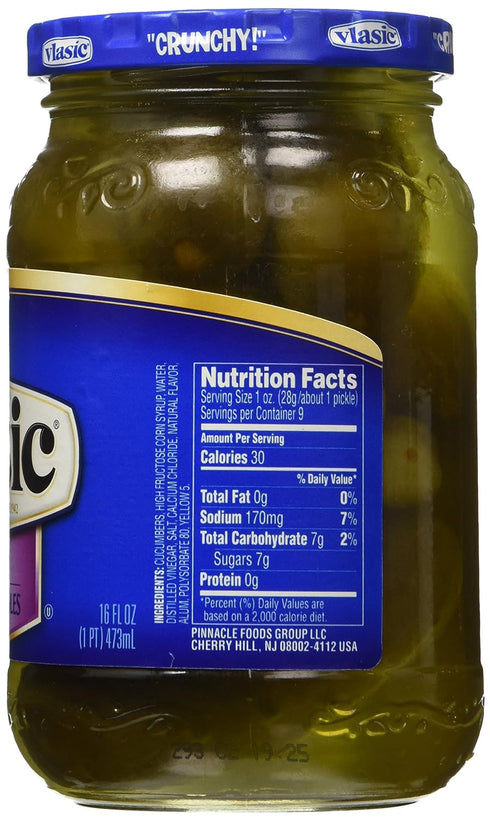 16 OZ Vlasic Sweet Baby Whole Pickles, FL