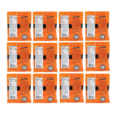 Pack 12 (5.29 oz Gustaf's Licorice Duo's of Bag) Two-Toned Licorice Delights for Movie Nights, Halloween and More in a