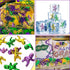 24PCS 1.2inch Counting MEMOVAN Mardi Gras King Cake Babies Purple Green Gold Tiny Plastic Babies Mini Baby Figurines